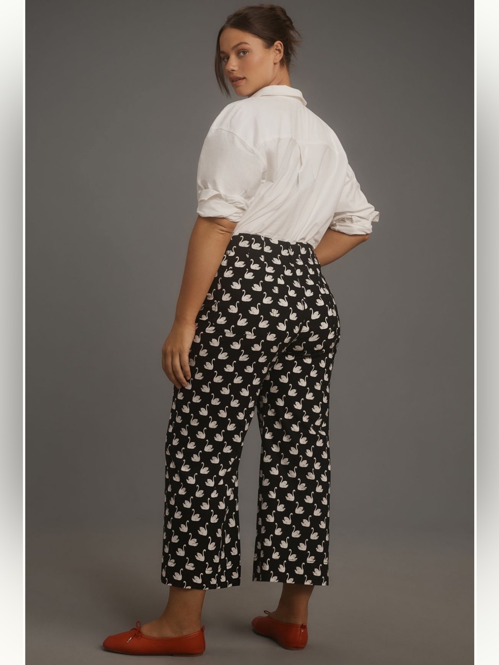 Anthropologie Maeve Colette High Rise Wide Leg Crop Pants in Magic Fabric - Picture 7 of 9